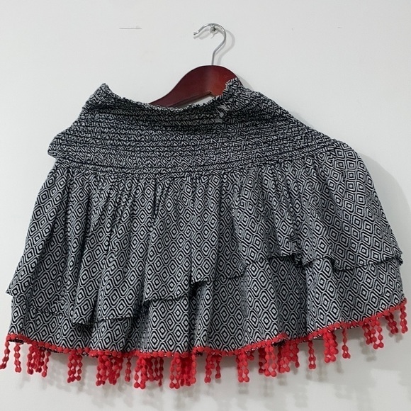 short skirt T-Bags with black and orange details elasticated waist unisize - Picture 1 of 11